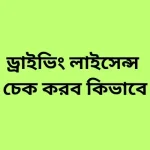 ড্রাইভিং লাইসেন্স চেক করব কিভাবে